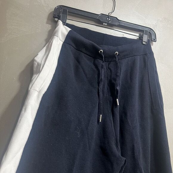 Reiss Men's Knit Colorblock Drawstring Navy White Shorts XS NEW - Picture 3 of 6